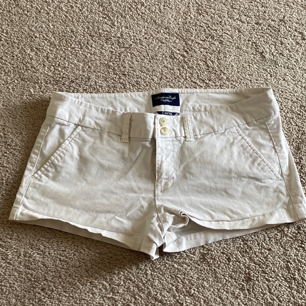 White Stretch Shorts